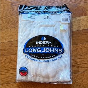 *NWT* Men's Cream Long Johns